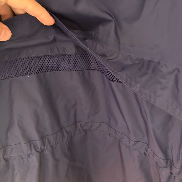 Helly Hansen Men's Hooded Windbreaker Rainjacket Zip Up Packable in Navy Size M - Picture 6 of 7